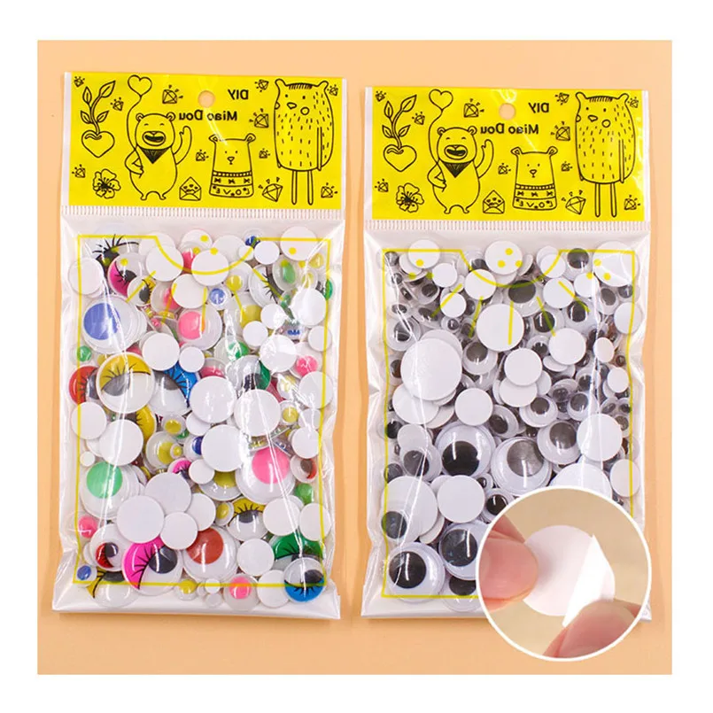 

Colorful Plush Stick Pompoms Doll Eyes Accessories Educational DIY Toys Kids Handmade Art Craft Material Creativity Toy Gifts