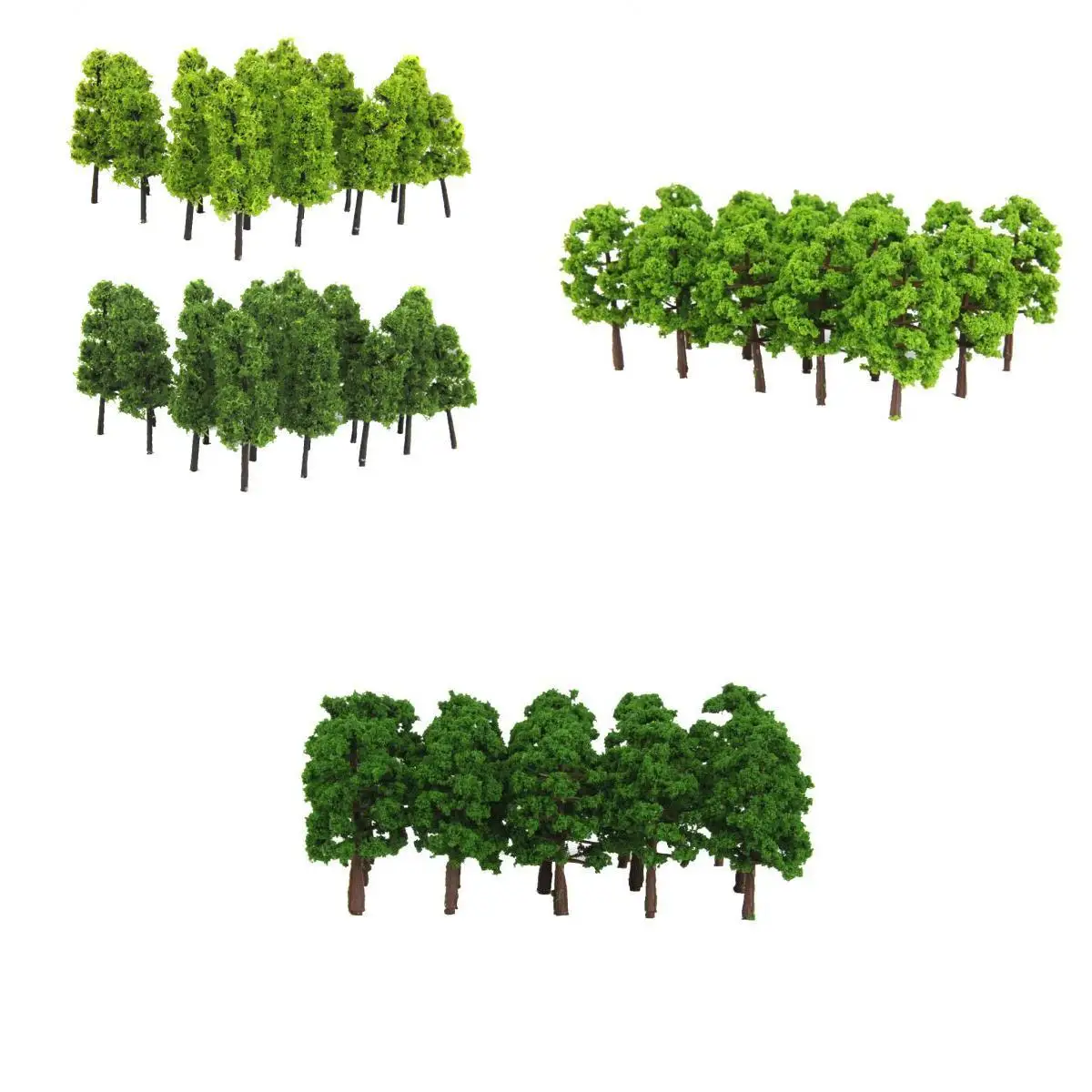 60 Pack Model Tree -1/150 1/200 Scale Train Railway Scenery Architecture Street Park Layouts Supplies | Игрушки и хобби