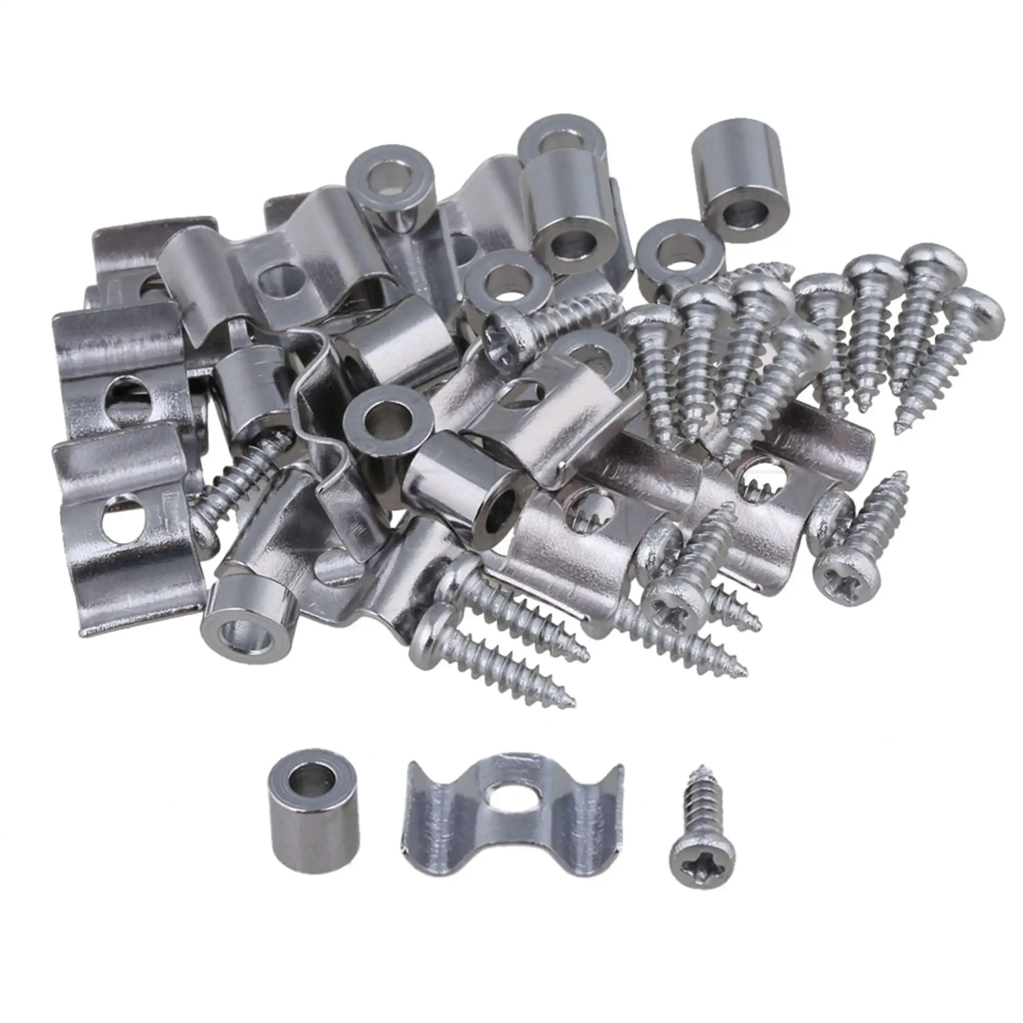 

Yibuy20Pieces гитара из цинкового сплава, направляющий фиксатор для дерева