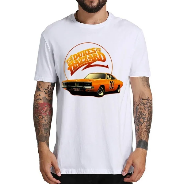 

Футболка The Dukes Of hazустройства-дизайнерская дышащая мягкая футболка для отпуска из 100% хлопка для экшн-комедии, ТВ-сериалов, автомобилей и кре...