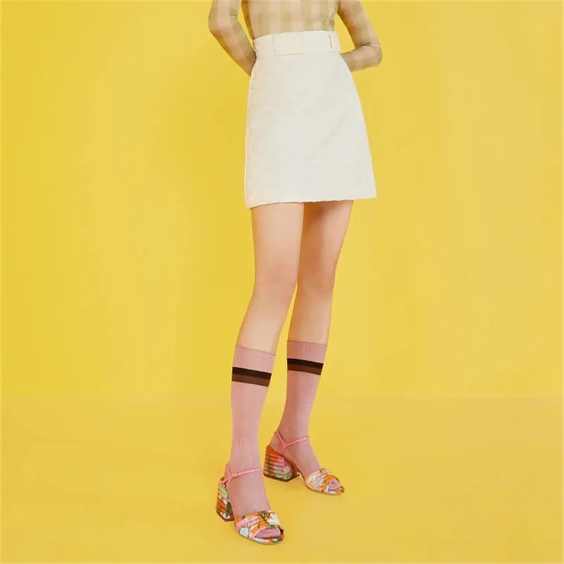 Сандалии женские из натуральной кожи на толстом высоком каблуке с открытым