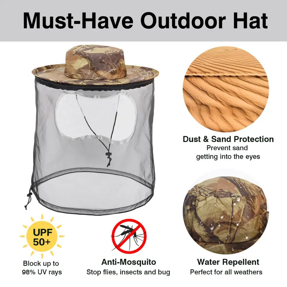 MoKo Москитная голова сетчатый головной убор средство для защиты от Солнца шляпа UPF