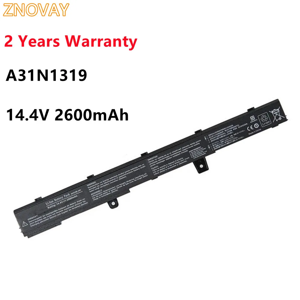 

ZNOVAY A31N1319 A41N1308 Battery for ASUS X451 X551 X451C X451CA X551C X551CA X551M X551MA A31LJ91 0B110-00250100 14.4V 2600mAh