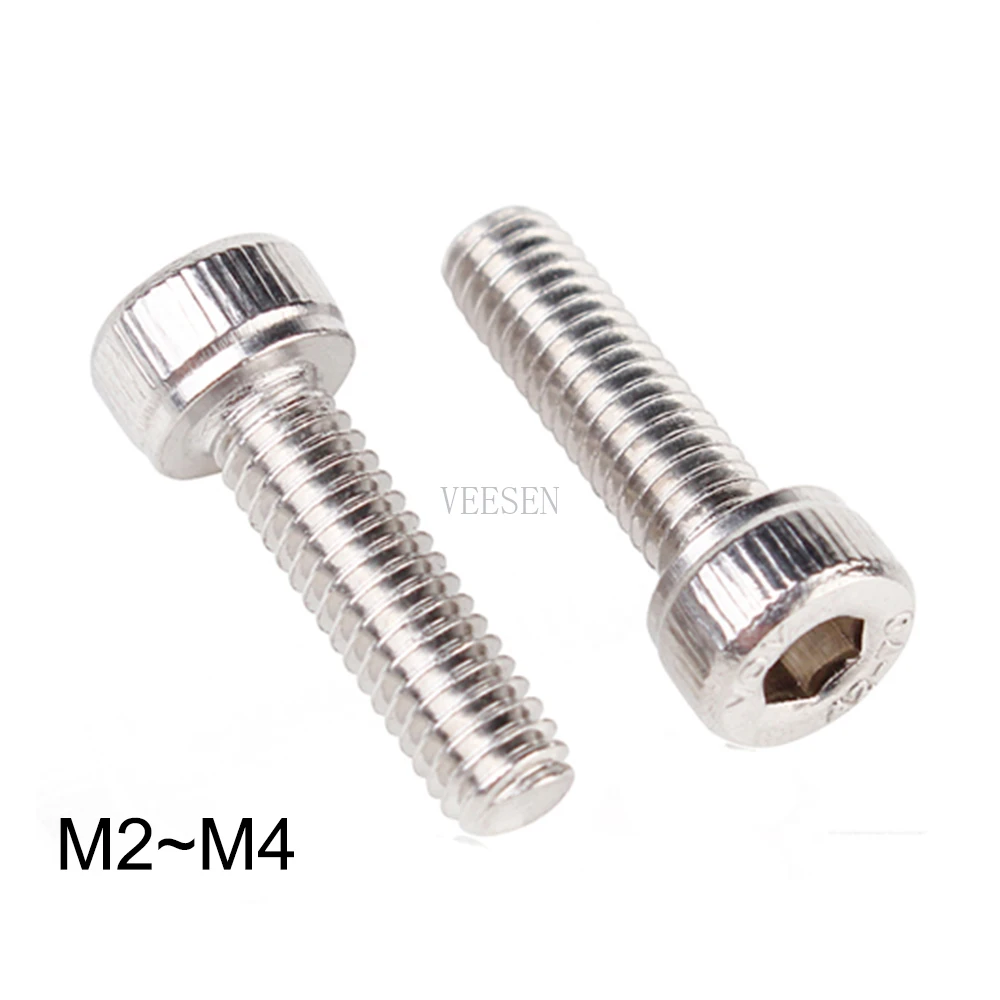 

Винты с шестигранной головкой, M2, 5 M3 M4 DIN912 304, 50 шт.