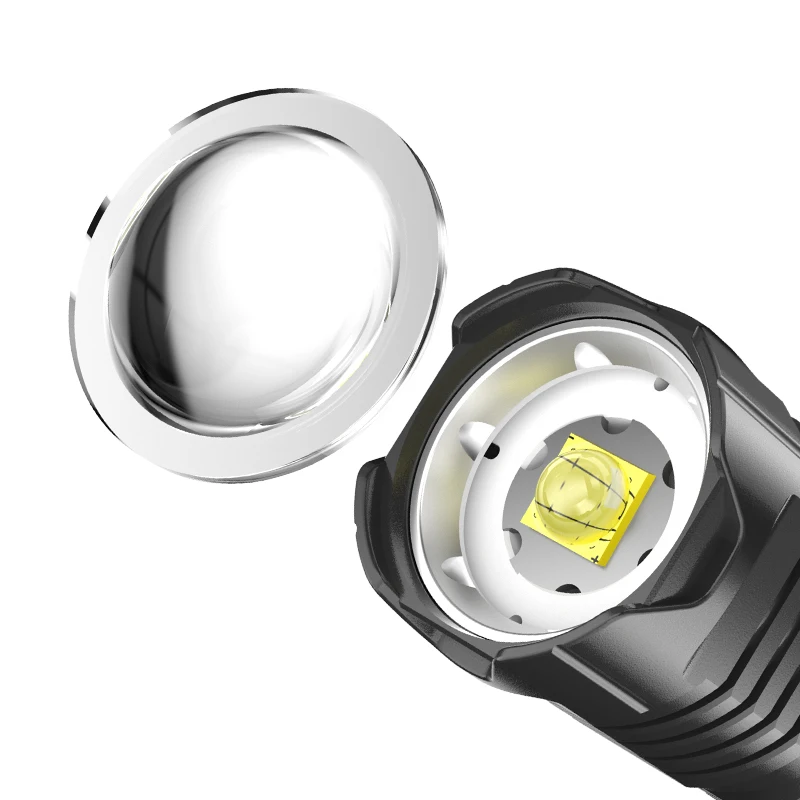 Beli Peredupan Stepless XHP100 Senter Led Tipe-c USB Powerbank Isi Ulang 18650 26650 Senter Baterai Lentera Aluminium Dapat Diperbesar