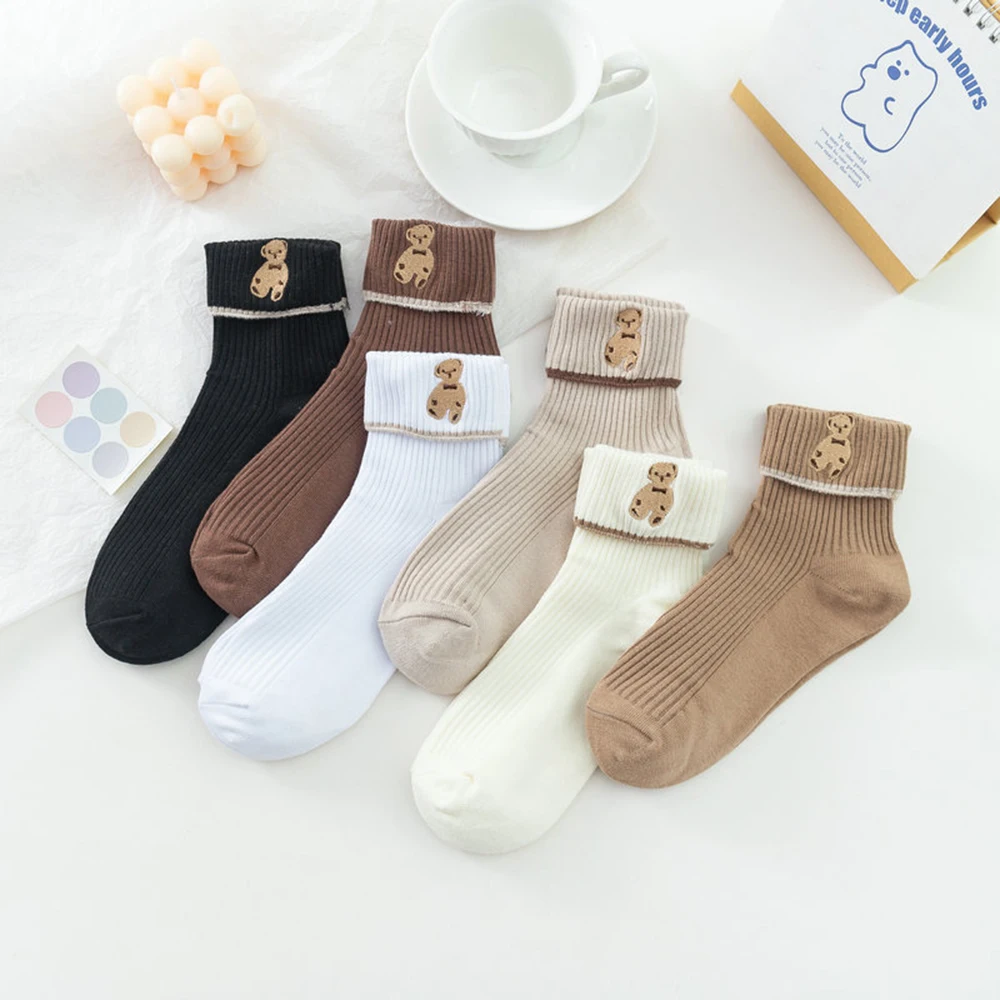 

1 пара, женские хлопковые носки с вышивкой «панда»