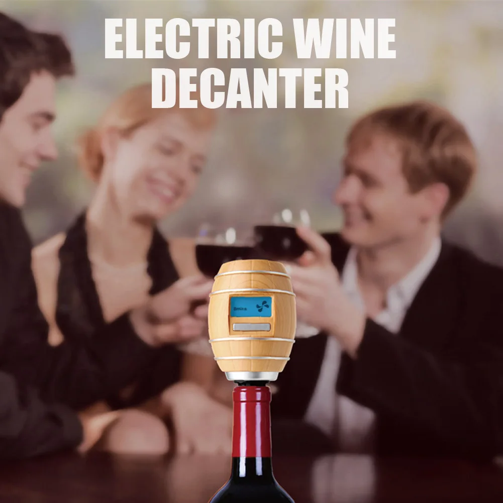 Oxygen LCD Display Wine Pourer Kitchen Bar Tools Electric Decanter Aerator Pump Smart | Дом и сад