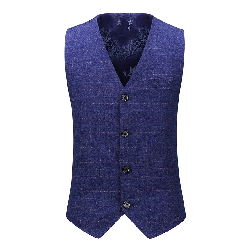 Мужской костюм YUNCLOS серый банкетный из 3 предметов с одной пряжкой пиджак + жилет