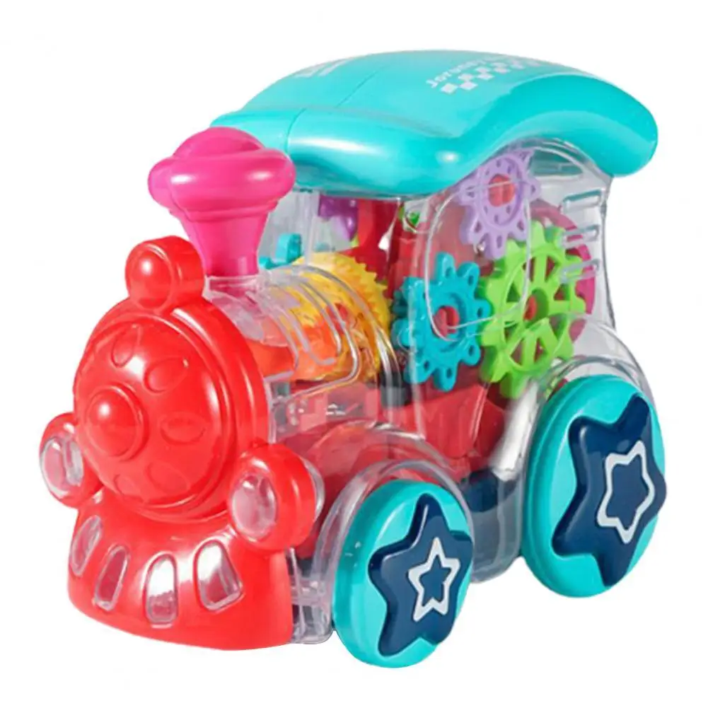 

Kids Train Toy Walk Automatically Children Electric Rotating Mechanical Gear Train Kids Luminous Toys