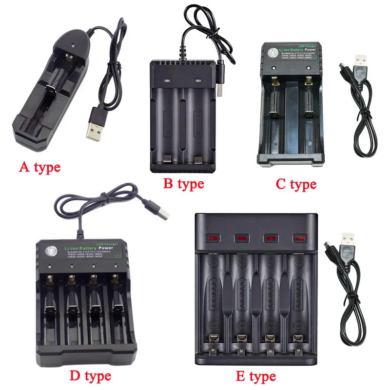 5 в USB зарядное устройство для аккумуляторов 18650 14500 AA AAA 1 2 В 3 7 li ion 1/2/3 разъем порта