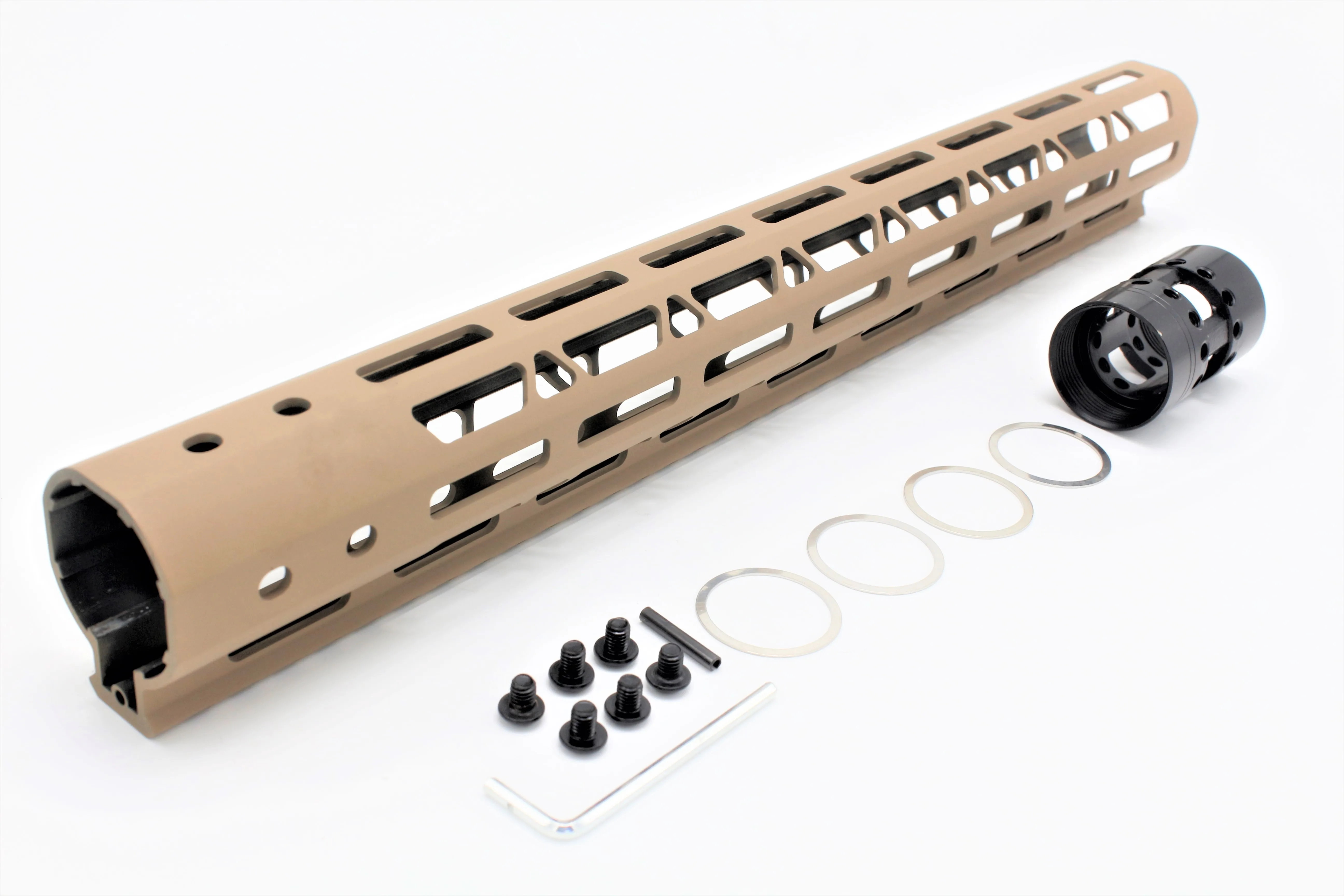 1" дюймовый Сверхлегкий M-lok Handguard Rail Free Float Pictinny Mount System черный/Тан/рад Fit.223/5,56/AR-15 алюминиевая гайка