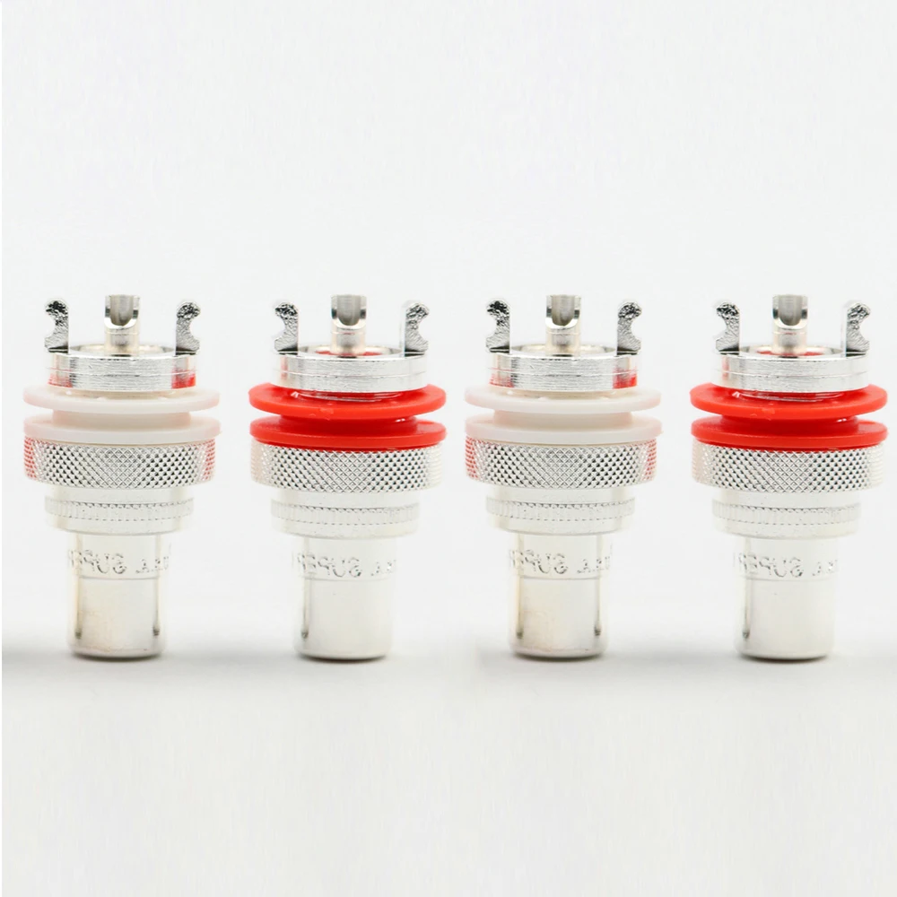 Искусственные посеребренные разъемы для розеток RCA шасси панельный разъем HiFi|plug