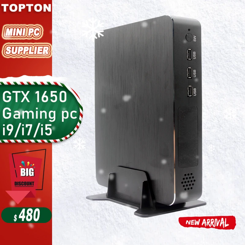 Topton промышленный Мини ПК Intel Core I7 8700/i5 9400F/i3 9100 4G Nvidia GPU 3,6 ГГЦ четыре ядра четыре потока DP+ HD+ DVI с Wfi
