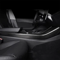 a pair real carbon fiber central control both sides trim customized for tesla model 3 styling interior accessories