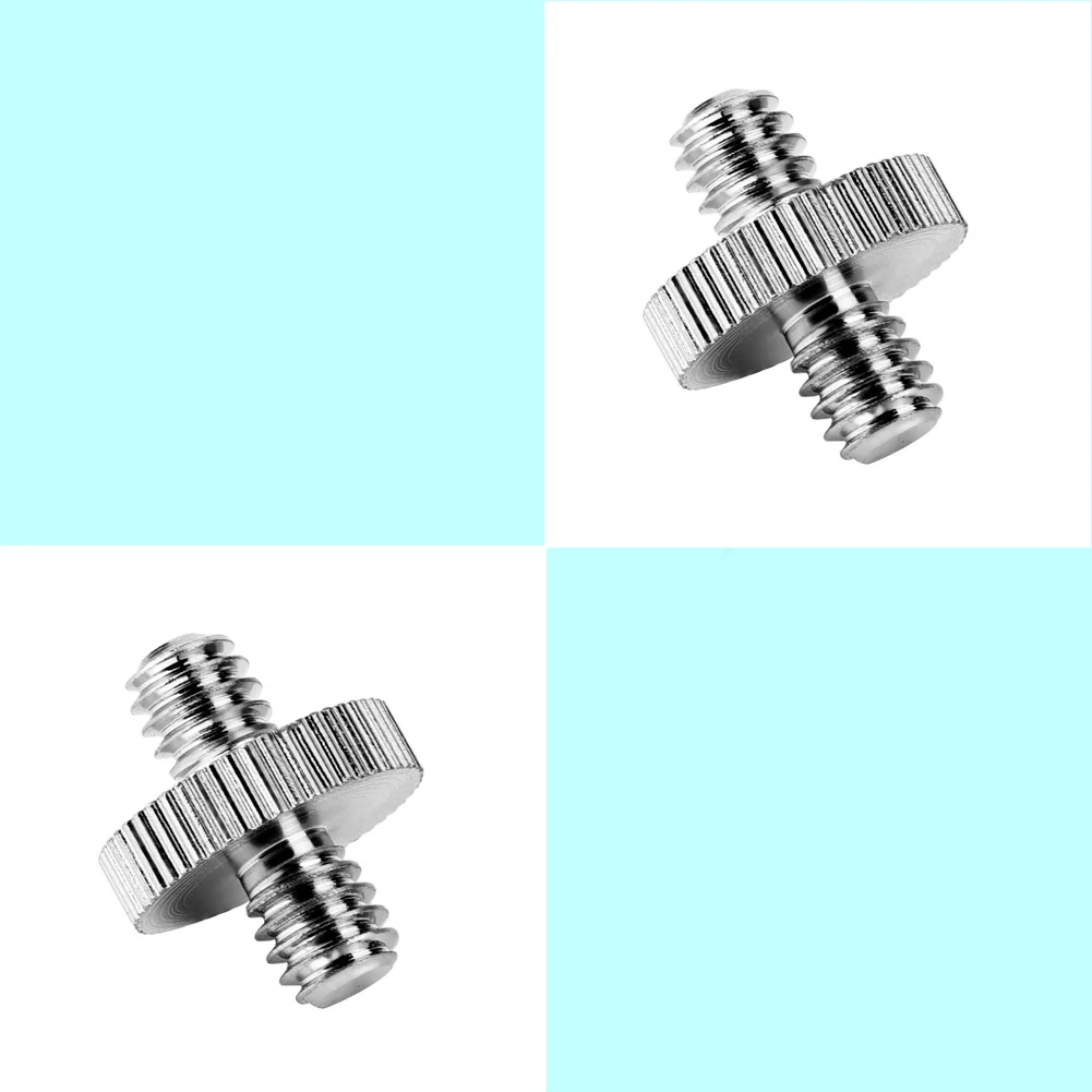 

New 2 Pcs 1/4" Male to 1/4" Male Threaded Adapter 1/4 Inch Double Male Screw Adapter Converter Supports Tripod Tool Accessories
