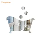 3D Зеркальная Наклейка на стену забавная дверь входной Знак Дети Мужчины Женщины ванная комната DIY наклейки на стену наклейки для домашнего декора плакаты # LR3