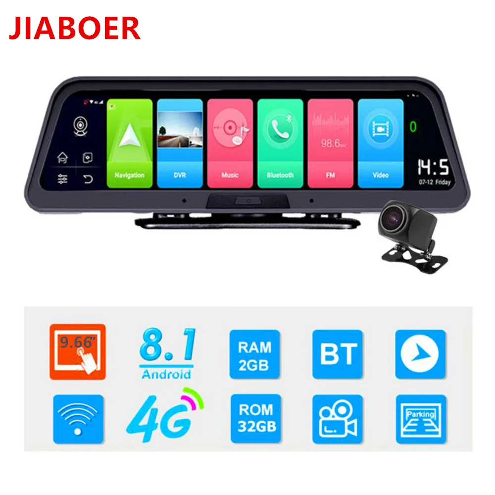 Car Dvr Camera 4G 10 Inch Android 8.1 GPS Navigation FHD 1080P Auto Camera Video Recorder ADAS Remote Monitor Dash Cam