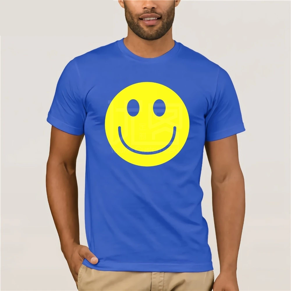 Мужская Дизайнерская футболка 2019 смайлик лица-смайлики Новинка Графический