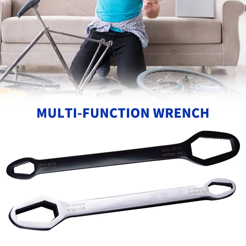 

Universal Wrench Adjustable Double-ended Spanners Multifunctional 8-22mm Ratchet Wrenches Bicycle Motorcycle Car Repairing Tools