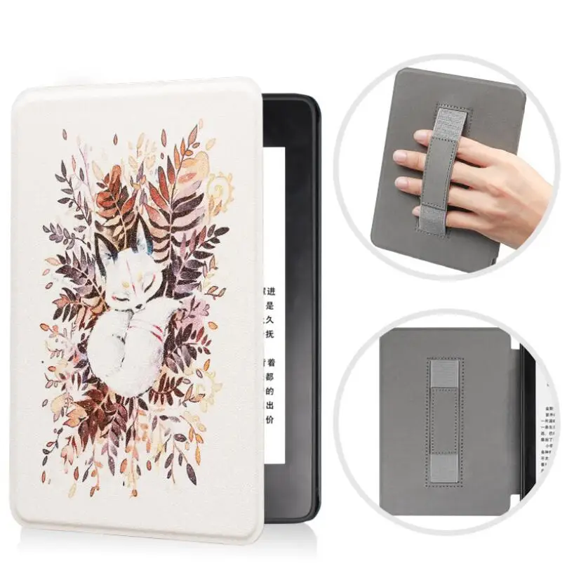 Чехол Gligle handstrap для Amazon kindle Paperwhite 4 корпус электронной книги 1 шт./лот+ пленка для экрана+ сенсорная ручка - Цвет: 21