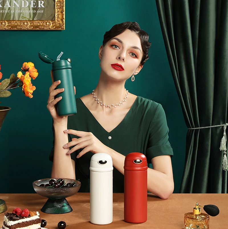 

316 Stainless Steel Thermos Bottle Women Bottle Keep Hot or Cold Insulated Vacuum Flask Coffee Tumbler Tea Cup Portable Car Cups