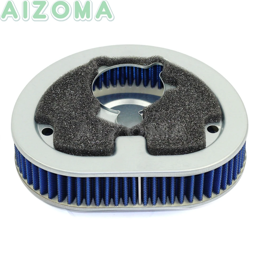 Motorcycle High Flow Air Filter Cleaner Blue for Harley Dyna FXD FXDS Touring Electra Wide Glide Road King 1995-1999 Bad Boy | Автомобили