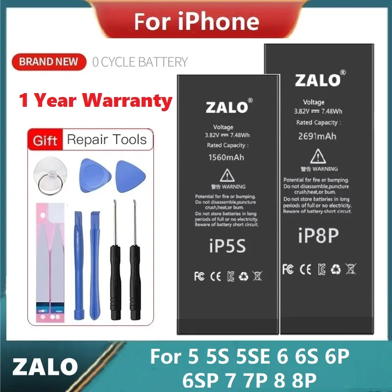 Оригинальный телефон батарея для iphone 5 5S 5SE высокой емкости Замена Bateria 6 Plus 6S 6SP 7