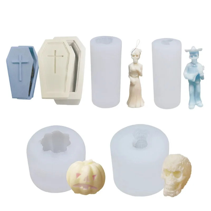 Хэллоуин призрак жениха/призрак невесты/Тыква дьявола/череп свеча эпоксидная