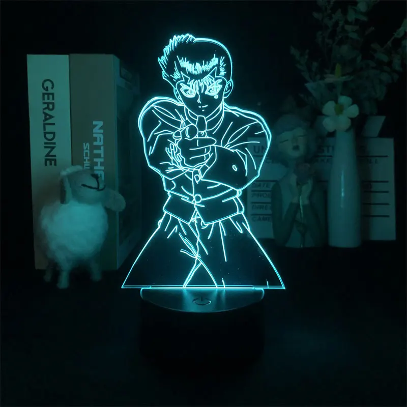 

Yu Yu Hakusho Yusuke Urameshi Japanese Anime Manga Delivery 3D Night Light Bluetooth Control for Bright Base 7 Colors Children