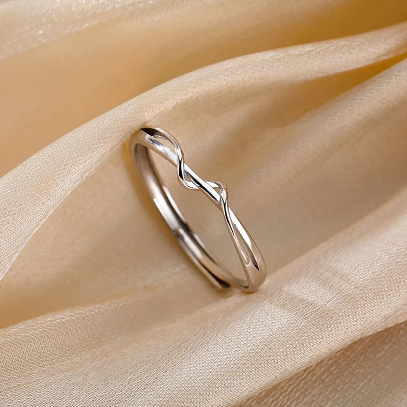 

Korean Ring Personality Open Adjustable Finger Rings for Women Fashion Silver Color Jewelry Accessories Party Gift