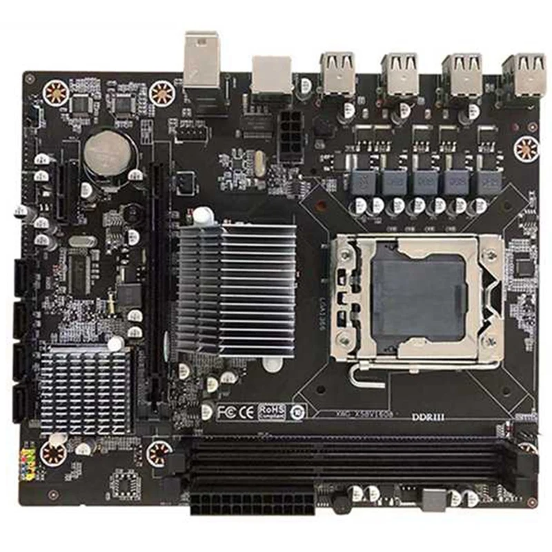 Материнская плата X58 M-ATX 6-контактный процессор поддерживает Xeon Dual-Core Quad-Core