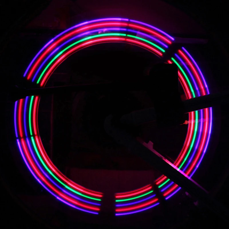 Горячая Распродажа 2 пакеты велосипедные Waterproof5LED велосипед огни на колеса для