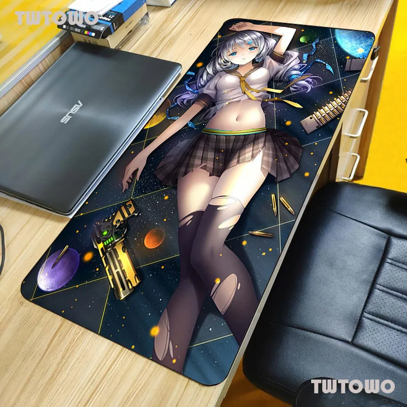 

Sexy Hip Anime Girl Large Game Locking Edge Mouse Pad Rubber Non-slip Laptop Desk Mat Pc Keyboard Mousepad CSGO DOTA XXL