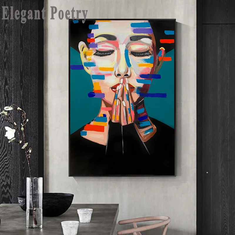 

Wall Art Paintings For Wall Pictures Abstract Figure Painting Art Prints Poster Home Decoration for living room portrait art