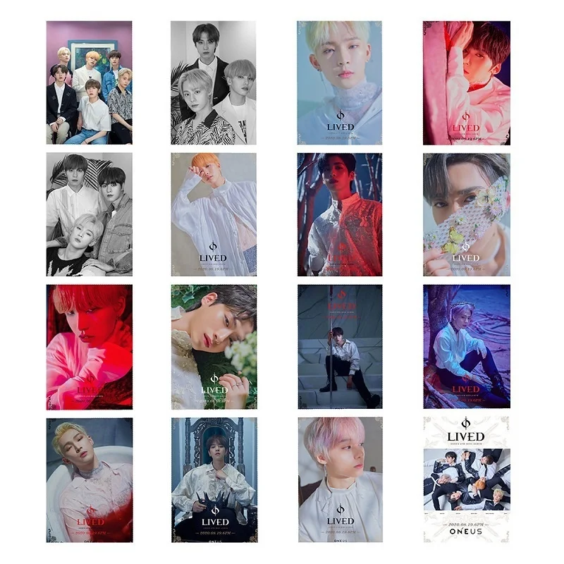 

KPOP ONEUS New Album LIVED Peripheral Small Card LOMO Card Han Shengyu Postcard TO MOON Collection Card On Sale