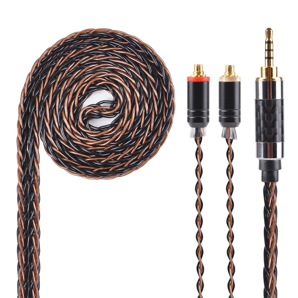 Yinyoo 3,5/4,4/2,5 мм сбалансированный MMCX для Shure SE215 se535 se846 2Pin 8 ядер посеребренный кабель для наушников для ZS10 AS10 ZSN для TRN