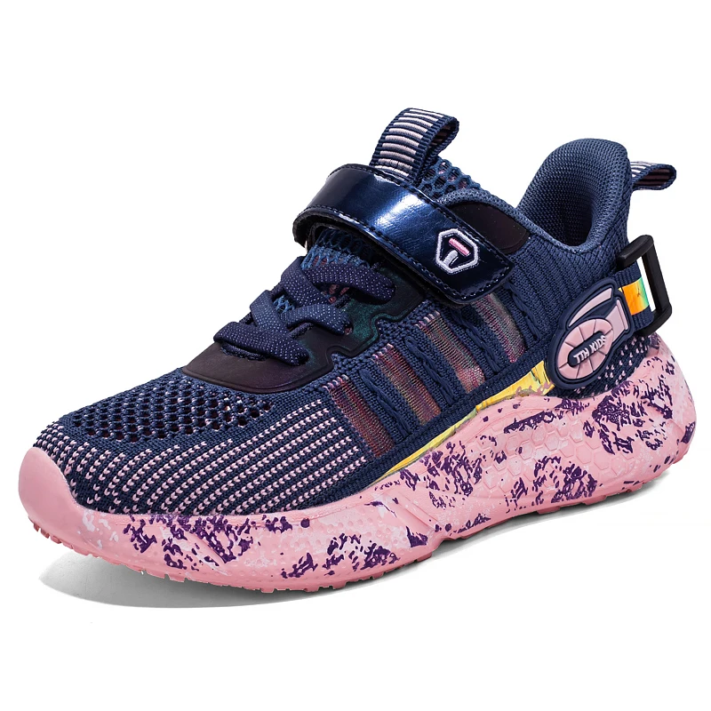 Кроссовки детские для мальчиков и девочек резиновая подошва модная спортивная