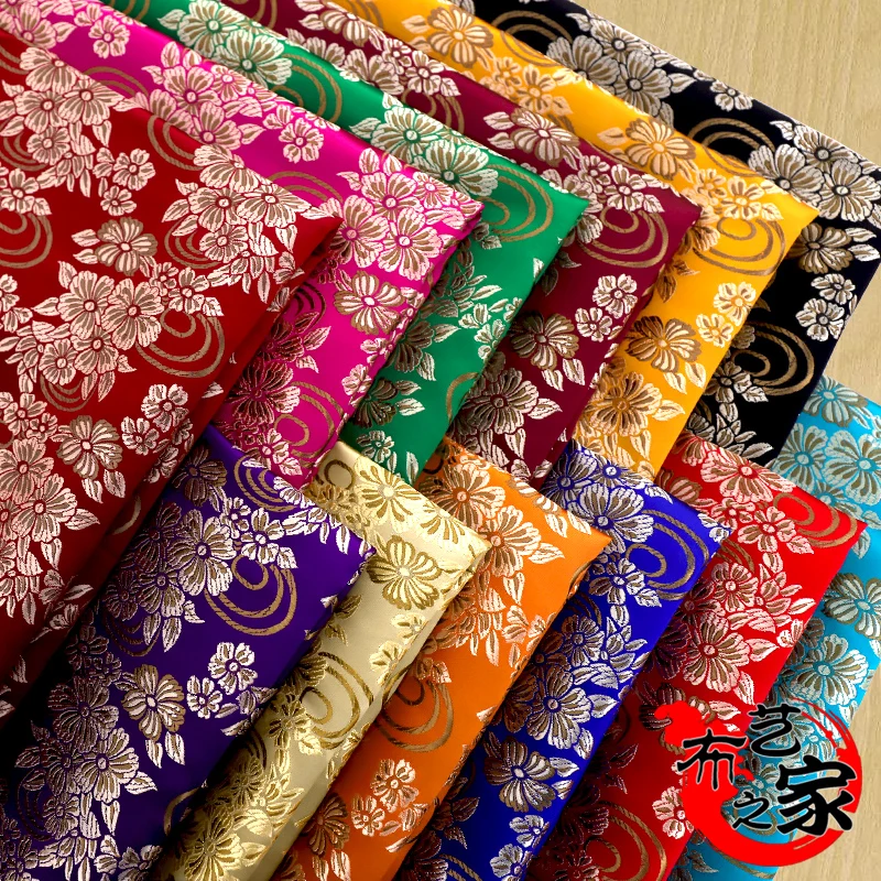 

Jacquard dress fabric brocade fabric for kimono material for sewing flower fabric for DIY