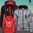 Мужская толстовка на молнии, с принтом логотипа, на осень и зиму