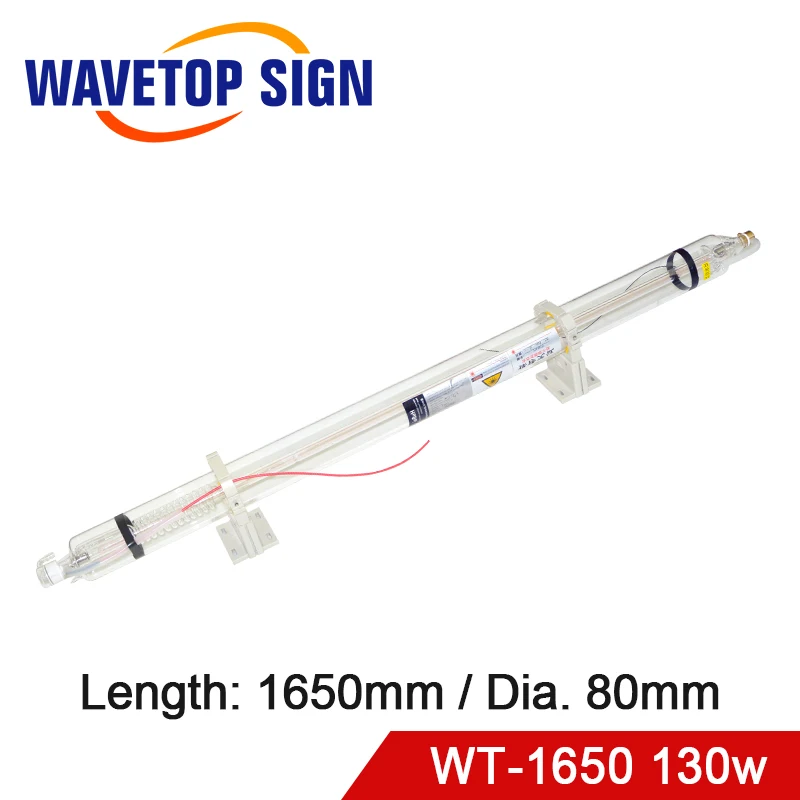 Лазерная трубка WaveTopSign Co2 WT1650 130 Вт лазерная стеклянная длиной 1650 мм диаметр 80