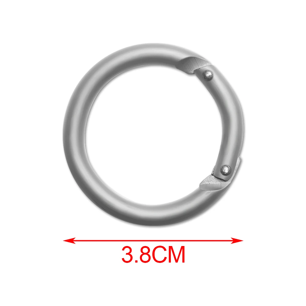 

3.8cm Diameter Spring O-Ring Buckles Aluminum Alloy Hooks Plated Gate Round Push Trigger Bag Belt Buckle High quality