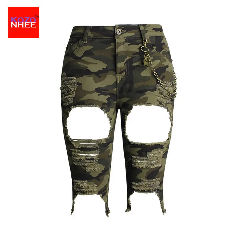 Узкие рваные джинсы с завышенной талией для женщин тонкие потертые