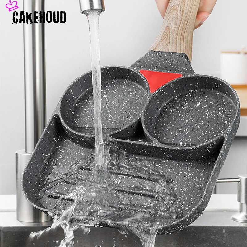 

Household Aluminum Alloy Non-stick Flat Bottom Frying Pan Multifunctional Breakfast Frying Pan Gas And Inductioncooker Universal