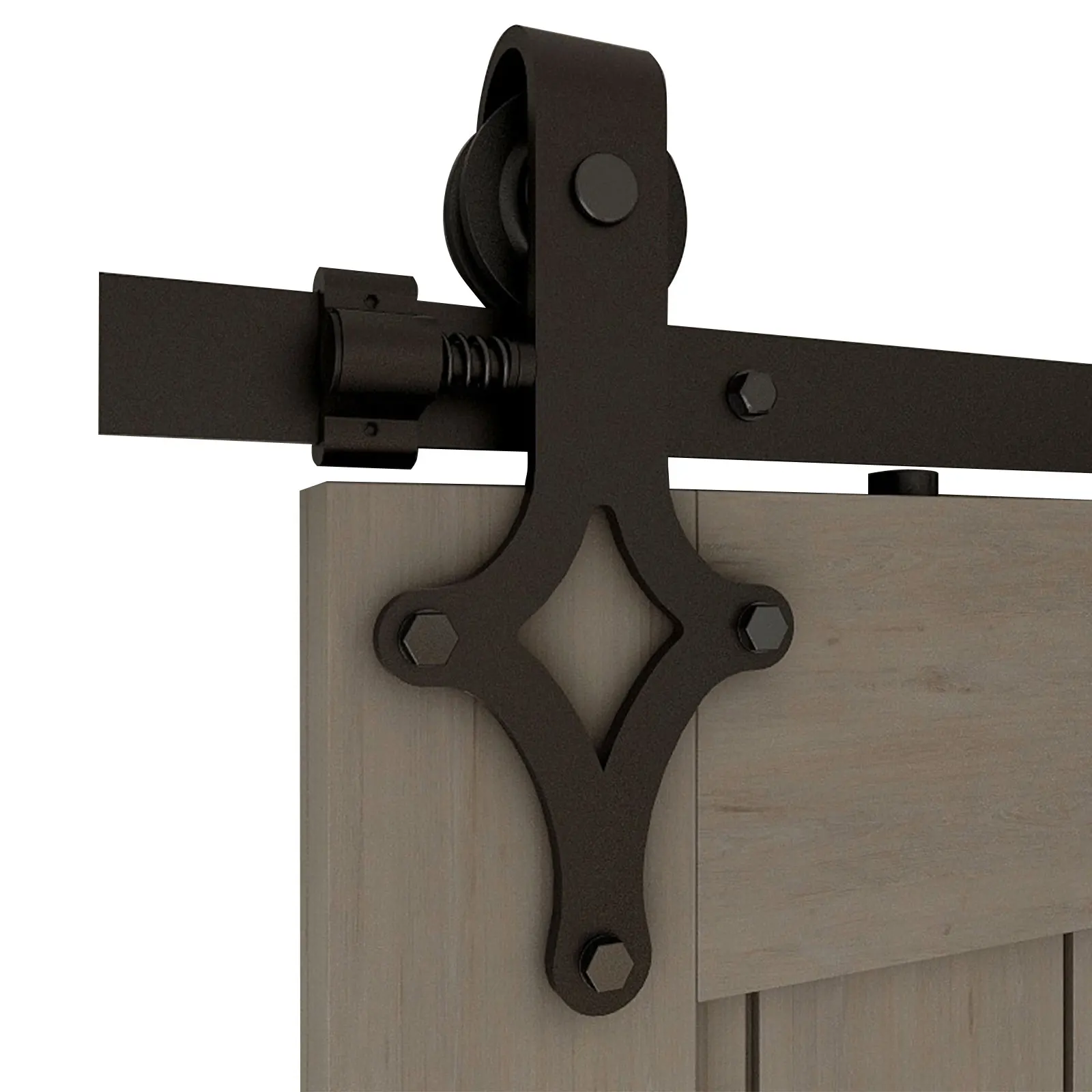 

Фурнитура для раздвижных дверей, комплект для шкафа с двойной деревянной дверью, 20 футов, размер рельса может быть изменен