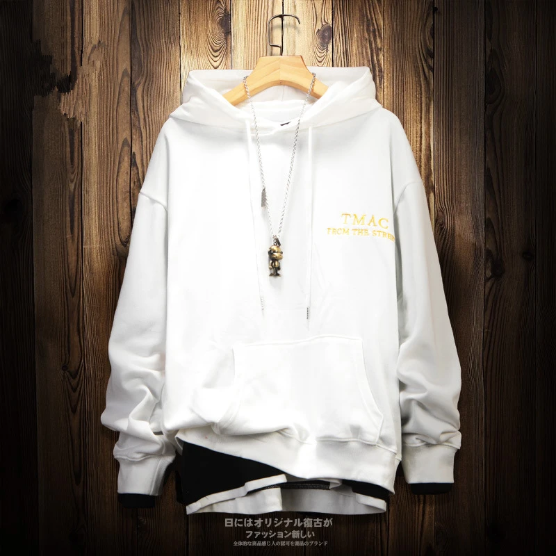 Золотой Феникс китайский вышитый мужской балахон пара Осень Хип Хоп Толстовка