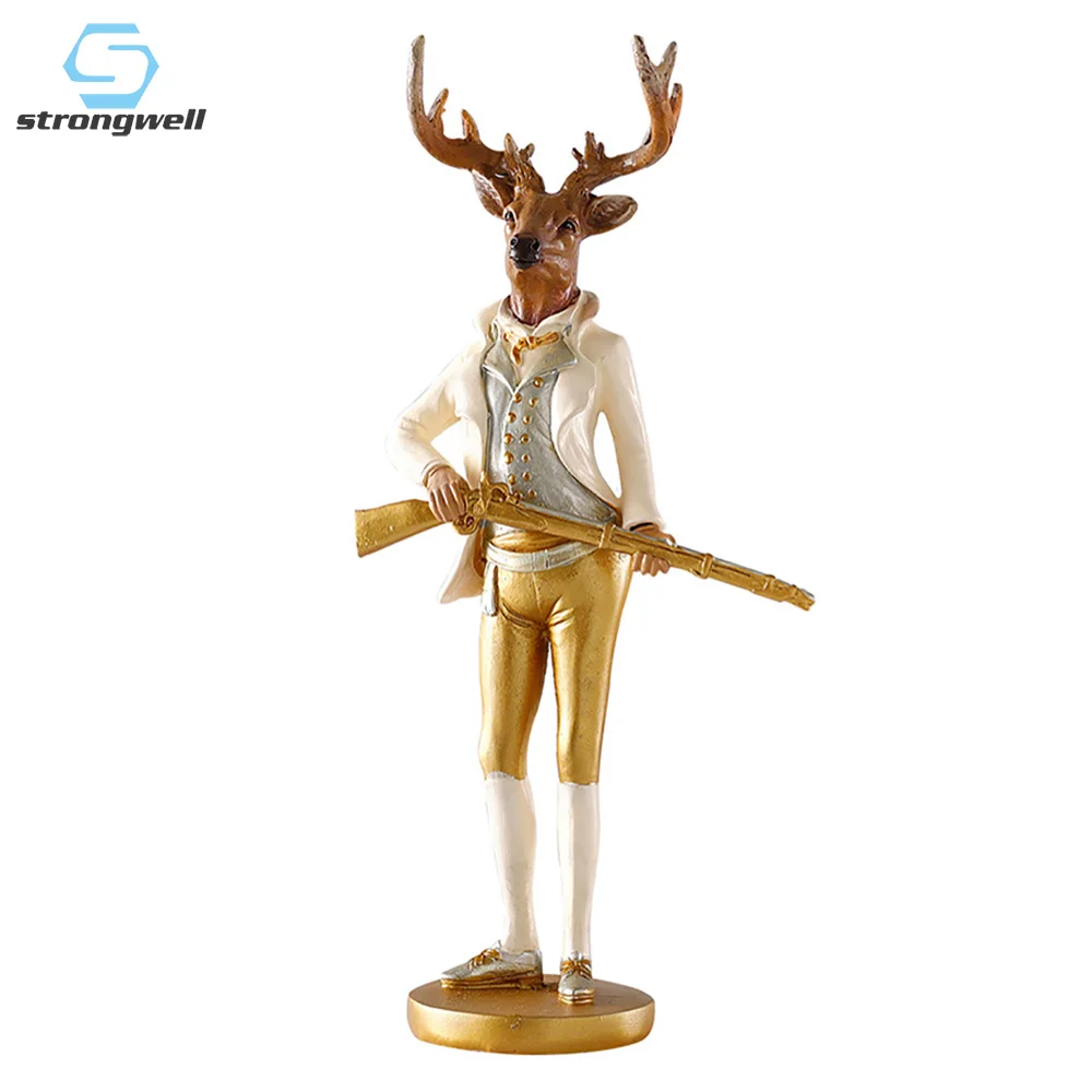 Strongwell в джентльменском стиле кролик с рисунком оленя миниатюрная Статуэтка