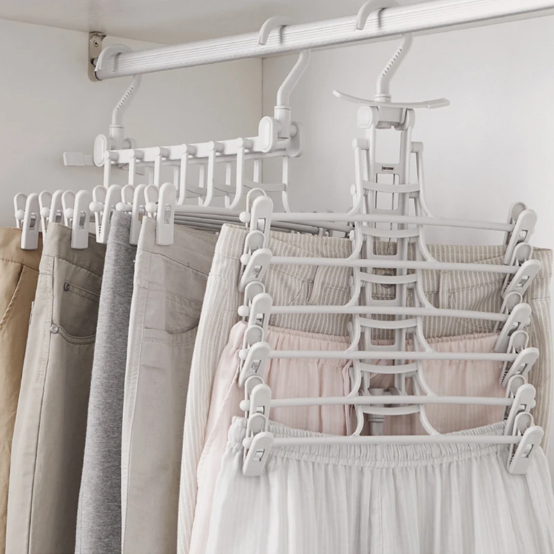 

High Quality Multifunction Collapsible Magic Hanger Clothing Pants Rack Adjustable Closet Hanger Organizer Space Saving