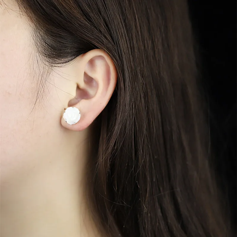 Серьги-гвоздики женские из серебра 925 пробы 12 мм |