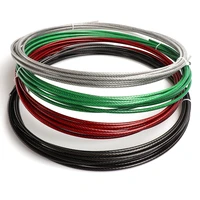 hq gr01 greenredblacktransparent color pvc plastic coated stainless steel 304 wire rope cable 1mm 6mm diameter after coating