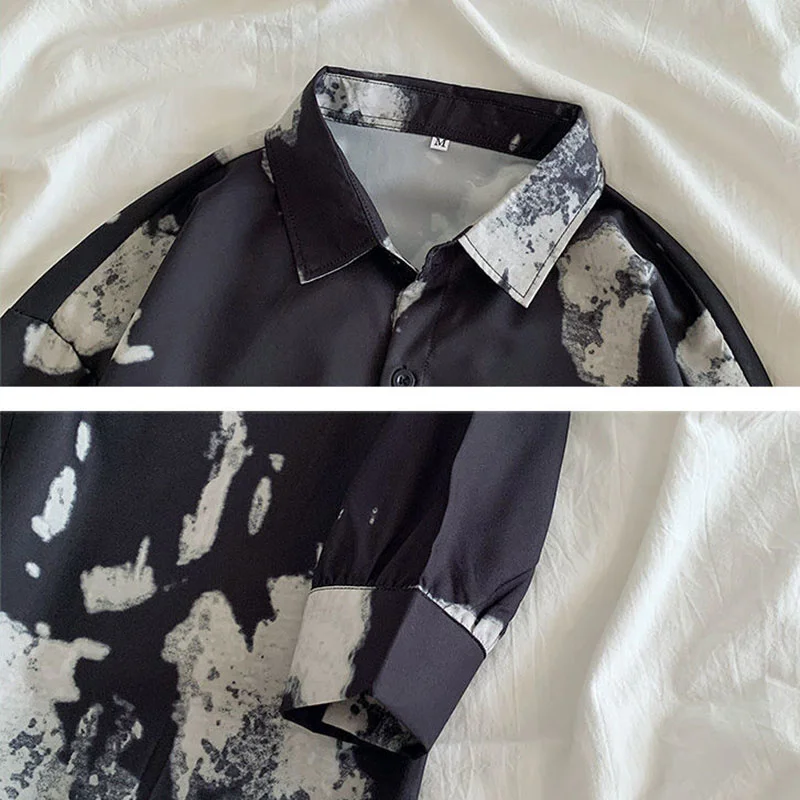 

Women Shirts Hot Sale Tie Dye Harajuku Oversized Vintage Pocket Fashion Long Sleeve Street Ladies Tops Casual Shirts